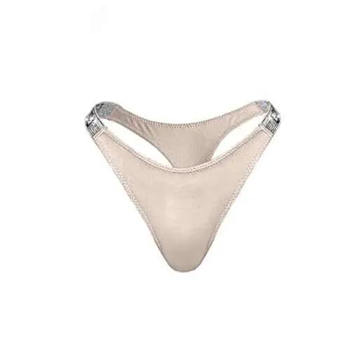 Love Salve Rhinestone Embellished Cotton Thong: Dazzling Brazilian Lingerie for Women - Love Salve
